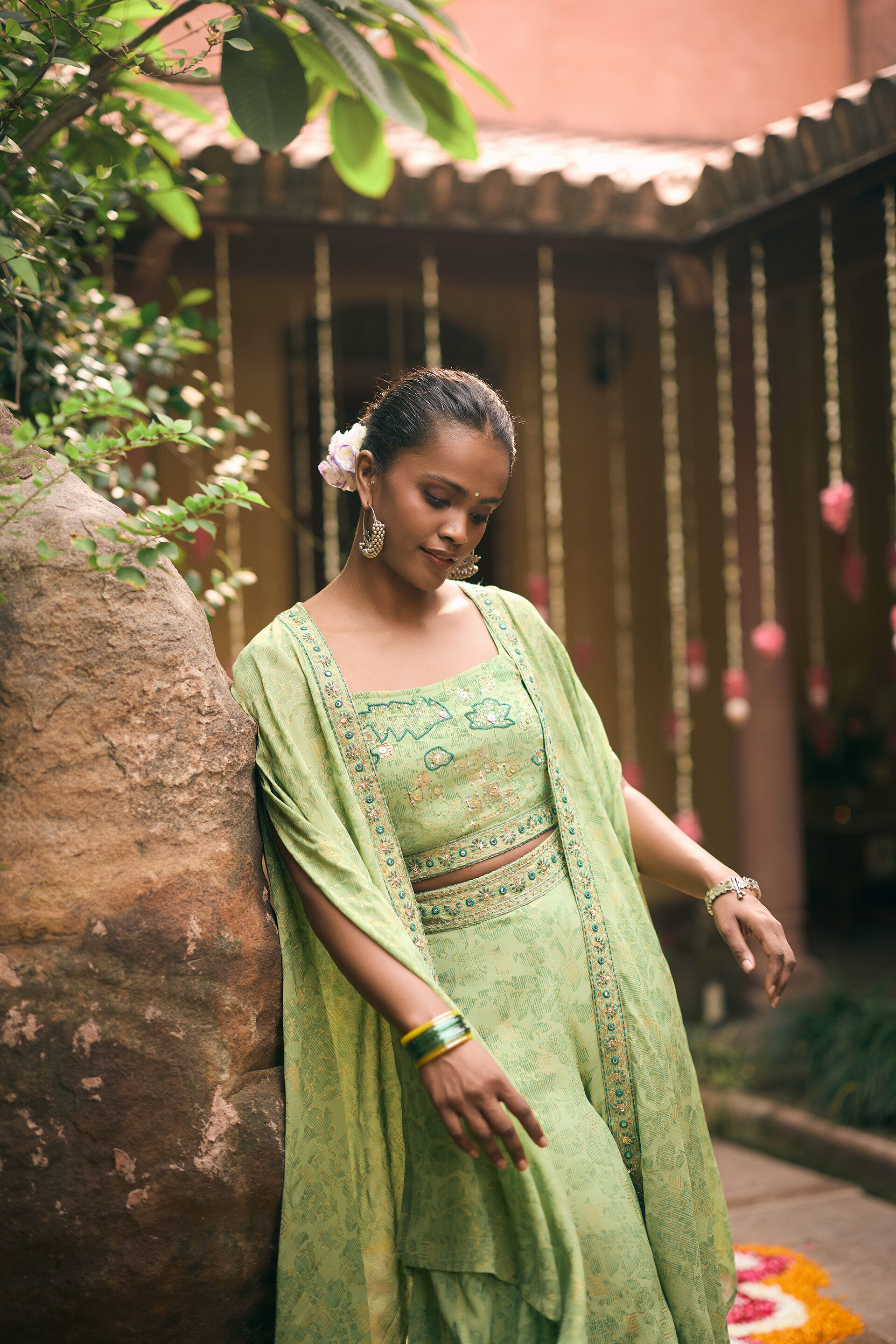 The Rasiya Co-ord Set, Green, image 3